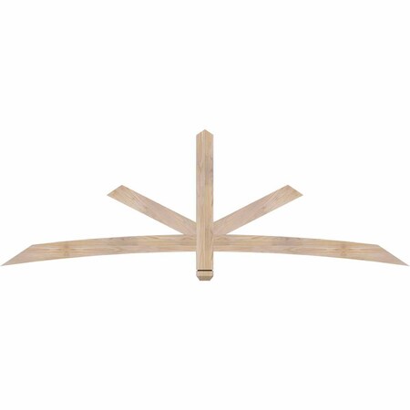 Ekena Millwork Alberta Smooth Timber Gable Bracket, Douglas Fir, 84"W x 28"H x 1 1/2"D x 3 1/2"F, 8/12 Pitch GBW084X28X0204ALB00SDF